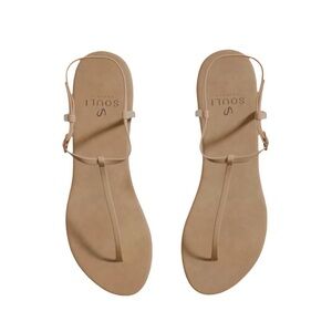 SOULI SANDALS Strides with Case, Tan, Size 11